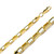 14K Yellow Gold 3.5mm Open Box Chain 22 Inches