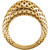 14K Gold Pierced Design 10mm Cigar Band Dome Ring