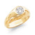 14k Yellow gold Mens Solitaire Diamond Ring 3/4 ct.