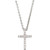 14kt White Gold .10 CTW Tiny Diamond Cross Necklace 13mm x 8mm