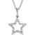 14kt White Gold 0.16 CTW Diamond Star Necklace 13mm x 12mm