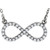 14kt White Gold 0.16 CTW Diamond Infinity Necklace 8.1mm x 16.2mm
