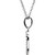 14kt White Gold 0.16 CTW Diamond Hanging Heart Necklace 17.9mm x 11.2mm