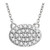 14kt White Gold 1/5 CTW Diamond Oval Cluster 18 Inches Layer Necklace