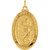 14kt Yellow Gold Oval St. Christopher Medal 25x16mm