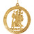 14kt Yellow Gold Round St. Christopher Medal 39.0mm