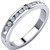 0.25ct Channel Set Diamond Band In 14k White Gold.