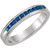0.25ct Channel Set Sapphire Band In 14k White Gold.
