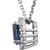 14kt White Gold  Blue Sapphire (5x7) & 1/6 CTW Diamond Pendant