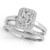 Platinum 1.50 Carat  Radiant cut Halo Engagement Ring