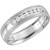 14k White Gold 6mm Diamond Double Milgrain Wedding band .28 ct.