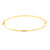 18k Yellow Gold Domed 3mm Wide High Polished Hinged Bangle Regular 7 Inches