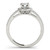 14k White Gold  3/4 Carat  Round cut Halo Engagement Ring