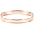 14k Rose Gold 8mm Wide High Polished Slip-on Solid Bangle 8"