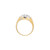 14k Yellow Gold Mens Cluster Diamond Ring 2.10 ctw Solid Back