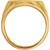 14k Gold Men's Oval Signet Ring 20mmx17mm Solid Back