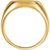 14k Gold Men's Round Signet Ring 15.0mm Open Back