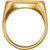 14k Gold  Cushion Signet Ring 20mmx20mm Solid Back