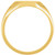 14k Gold Men's Octagon Signet Ring 16mmx14mm Solid Back
