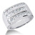 14k White Gold Mens Square 13.5 mm Princess Diamond Ring Band 2.65 ctw