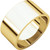 10k Yellow Gold 10mm. High Polished Flat Wedding Band