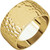 18k Yellow Gold 10mm Hammer Finish Comfort Fit Wedding Band