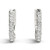 14k White Gold 12mm Diamond Huggies Earrings .33 ct
