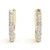 14k Yellow Gold 12mm Diamond Huggies Earrings .33 ct