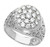 14k White Gold Mens Cluster Diamond Ring 1.0 ctw