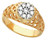 14k Yellow Gold Mens Cluster Diamond Ring 1/2 ctw