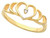 14k Yellow gold Diamond Heart Ring .02 ctw