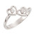 14k White gold Double Heart Diamond Ring .06 ct