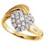 14k Gold Ladies Diamond Heart Ring 1/2 ctw.