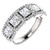 18K White gold 3.0 ct 5 Princess Diamond Anniversary  Ring