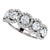 18K White gold 1.5 ct 5 Round Stone Diamond Ring