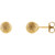 14kt Yellow Gold  6mm Ball Earrings with Sparkle Finish