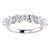 14K White gold 1.0 ct 7 Round Diamond Prong Set Anniversary  Ring