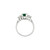 14K White Gold Genuine Emerald & Diamond Ring 5x7