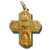 14K Gold Scapular Four-Way Cross Medal Pendant 37x27