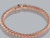 14k Rose Gold 5mm Wide Basket Weave Braided Bangle 7"