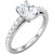 Platinum 3.00 Carat  Cushion cut Engagement Ring Prong set