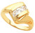 14k Yellow gold 3 Princess Diamond Ring Band 1.00 ctw