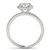 14k White Gold  1 1/2 Carat  Round cut Halo Engagement Ring