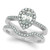 14k White Gold  1.00 Carat  Pear Shaped Halo Engagement Ring