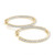 14k Yellow Gold 34mm Double Sided Diamond Hoop Earrings 1.50 ct