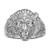 14k White Gold Lion Head Diamond Ring