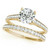 14k Yellow Gold  1.25 Carat  Round cut Engagement Ring Set