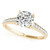 14k Yellow Gold  1.25 Carat  Round cut Engagement Ring Set