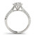 14k White Gold 1.50 Carat  Marquise cut Halo Engagement Ring