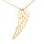 14k White Gold Angel Wing Pendant Necklace (24.0 mm X 8.00 mm)